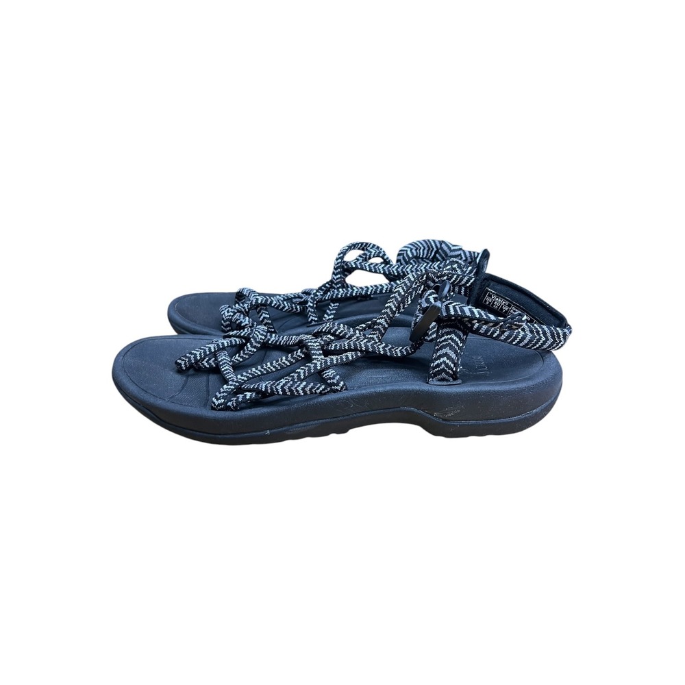 Viakix Napali Women's Hiking Sandals Black White Chevron Rope Straps  - Size 9